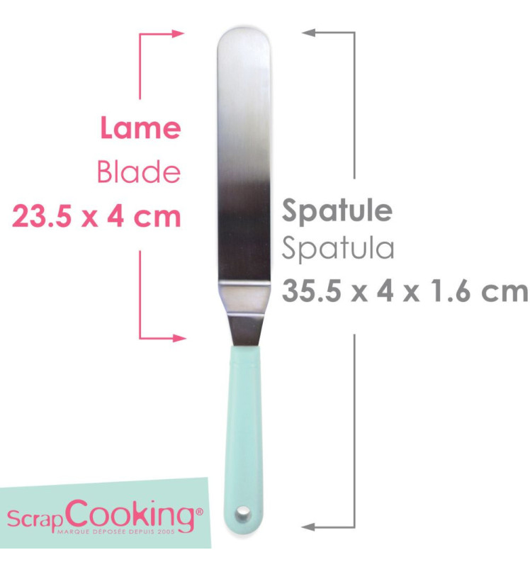 Scrapcooking Stainless Steel Angled Spatula