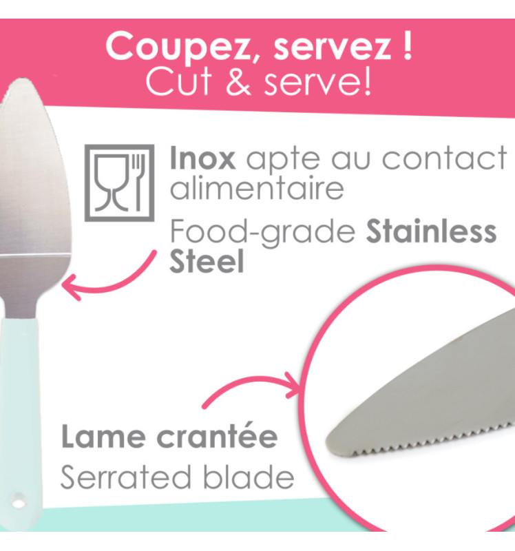 Scrapcooking Stainless Steel Serrated Pie Server