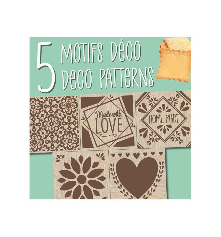 Scrapcooking Tampon à Biscuits Bois Déco + Découpoir