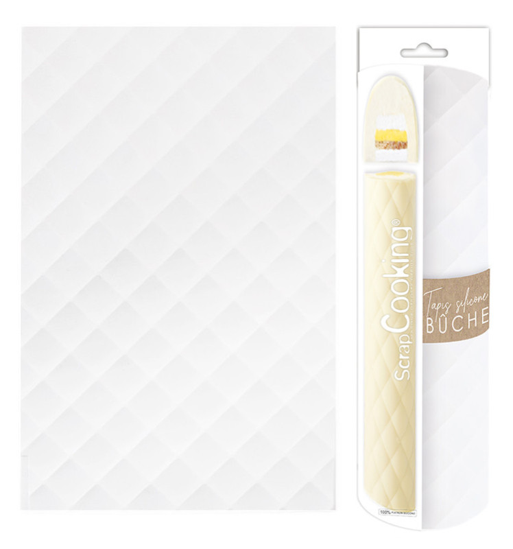 scrapcooking Tapis 3D bûche silicone Matelassé