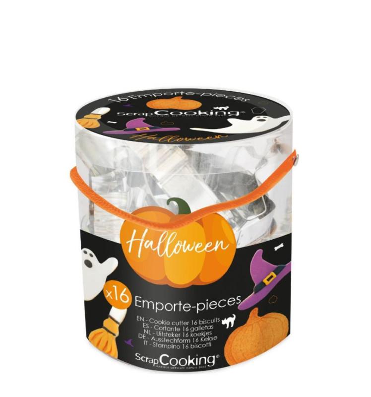 scrapcooking Seau 16 emporte-pièces acier Halloween
