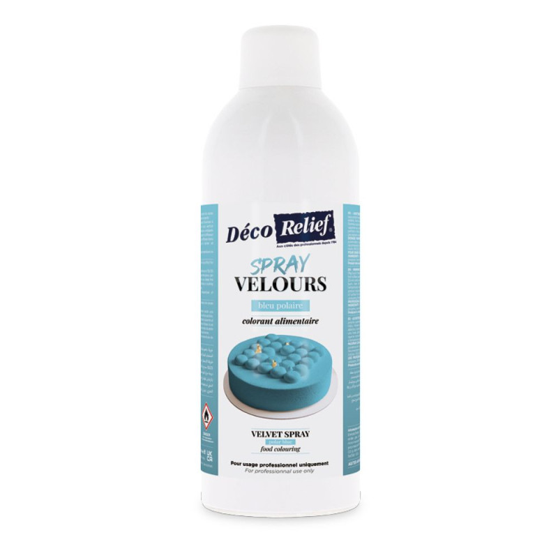 Scrapcooking Spray Velours Alimentaire En Bombe Bleu Polaire Effet Velours Pour Pâtisserie - 400 Ml