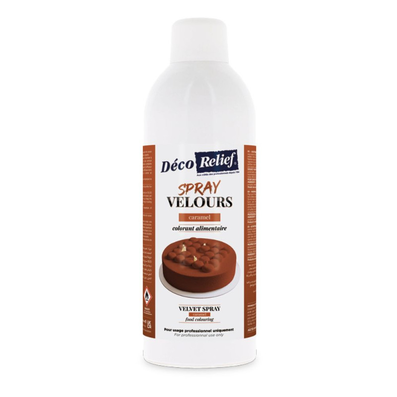 scrapcooking Spray velours alimentaire en bombe caramel effet velours pour pâtisserie - 400 ml
