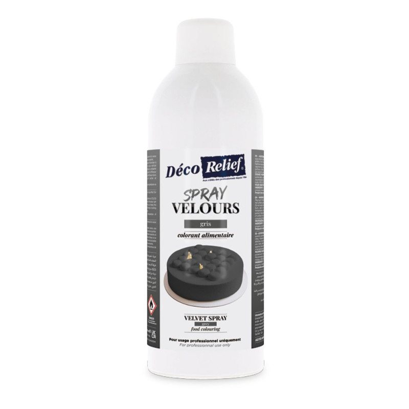 Scrapcooking Spray Velours Alimentaire En Bombe Gris Effet Velours Pour Pâtisserie - 400 Ml