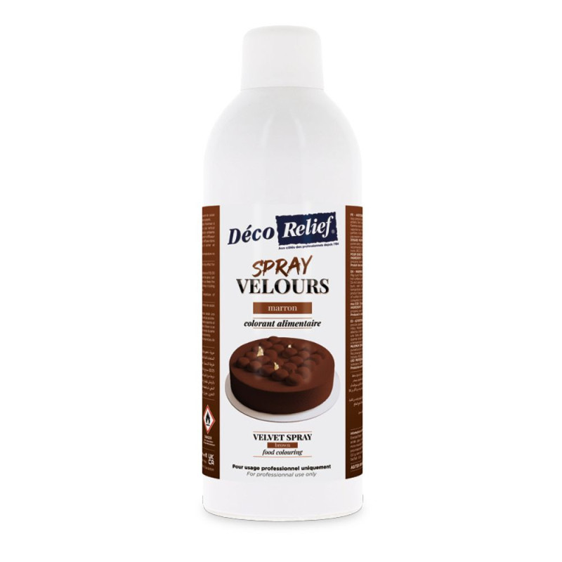 Scrapcooking Spray Velours Alimentaire En Bombe Marron Effet Velours Pour Pâtisserie - 400 Ml