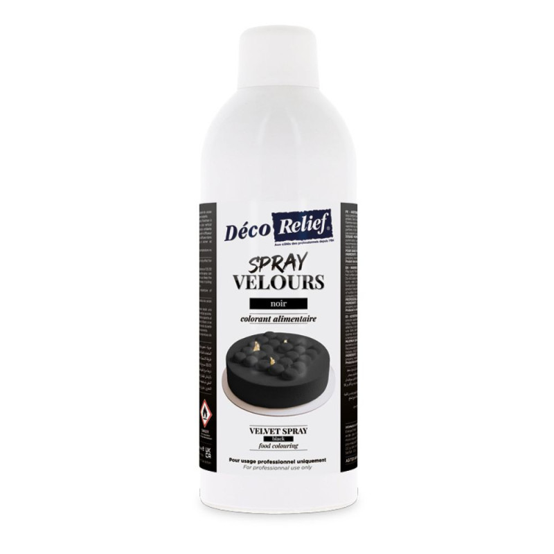 scrapcooking Spray velours alimentaire en bombe noir effet velours pour pâtisserie - 400 ml