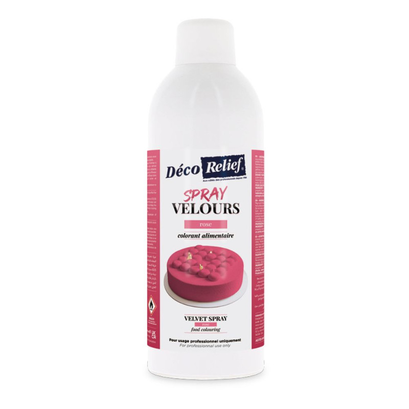 Scrapcooking Spray Velours Alimentaire En Bombe Rose Effet Velours Pour Pâtisserie - 400 Ml