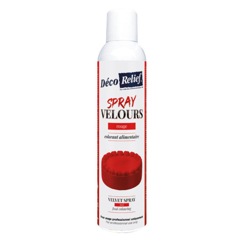 scrapcooking Spray velours alimentaire en bombe rouge pour pâtisserie - 300 ml