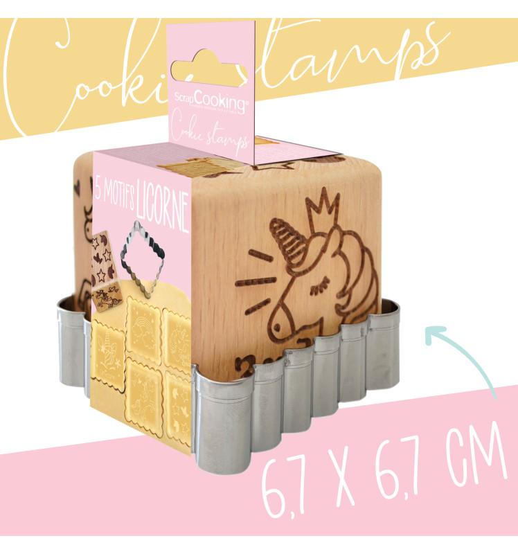 Scrapcooking Tampon à Biscuits Bois Licorne + Découpoir
