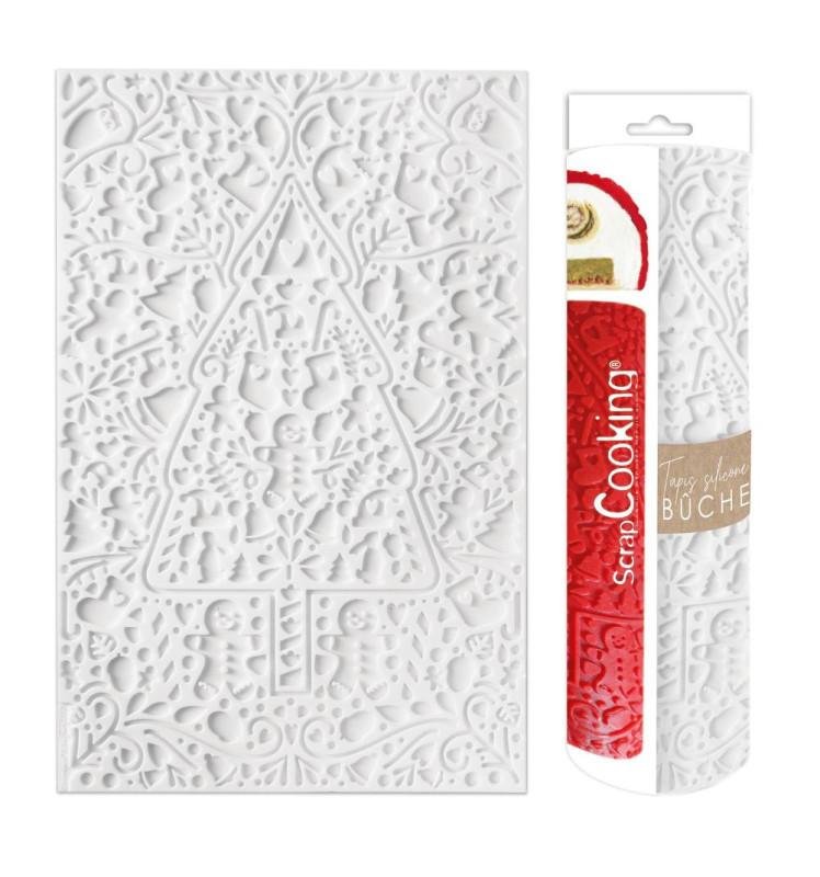 scrapcooking Tapis 3D en silicone à empreinte pour décoration de bûche