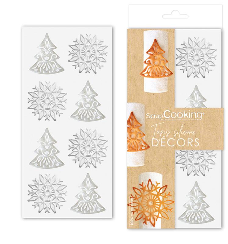 scrapcooking Tapis silicone pour tuile décors Sweet Xmas