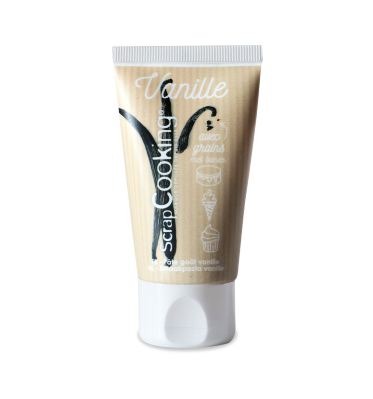 scrapcooking Tube pâte sucrée gélifiée goût vanille
