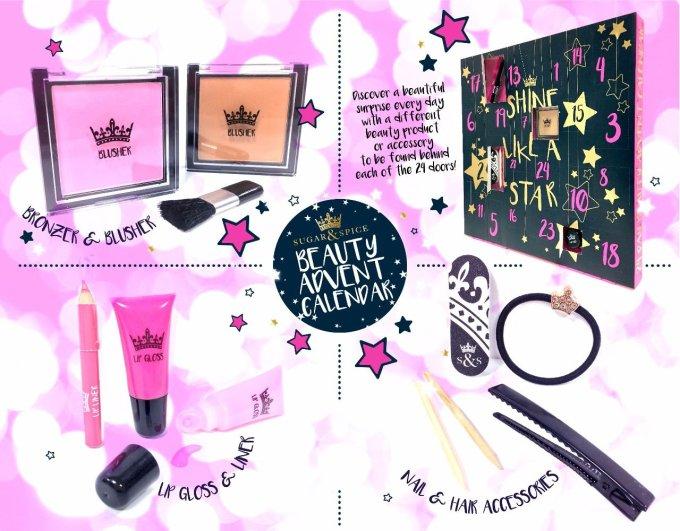 Sdi Paris Lot De 2 Calendriers De L'Avent Beauté "Shine Like A Star" Sugar & Spice (pack)