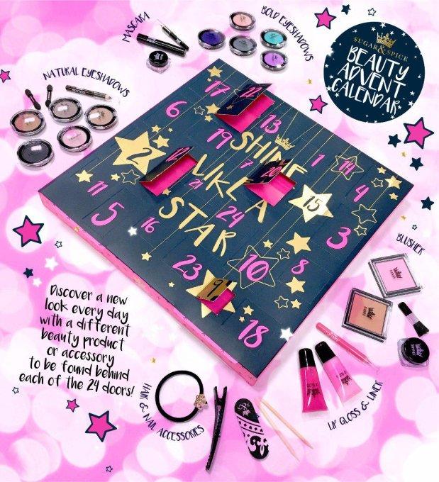 sdi paris Lot de 2 calendriers de l'Avent Beauté "Shine Like a Star" Sugar & Spice (pack)