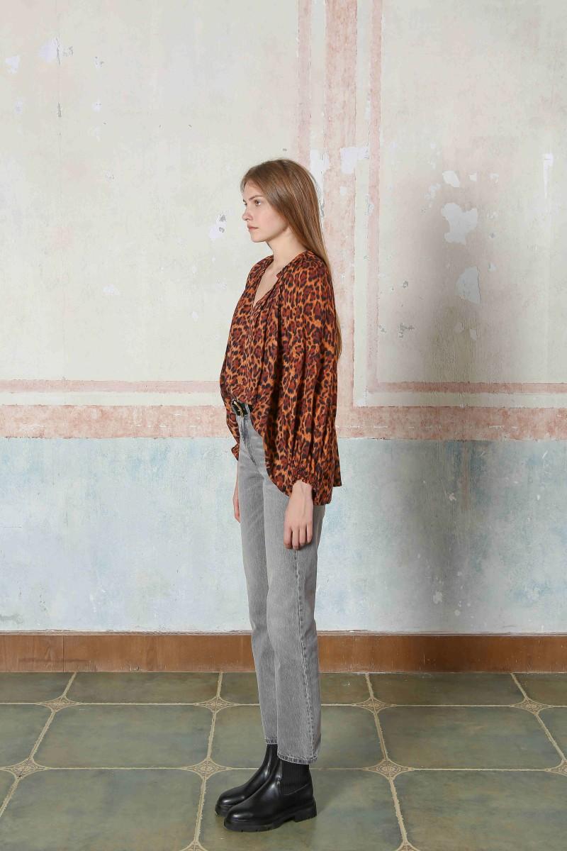 See U Soon Blouse 24212107 Coffee