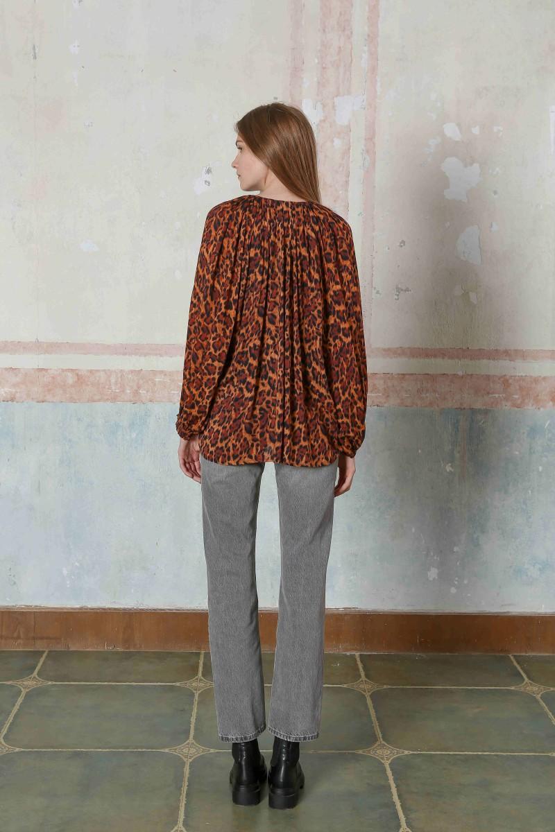 See U Soon Blouse 24212107 Coffee