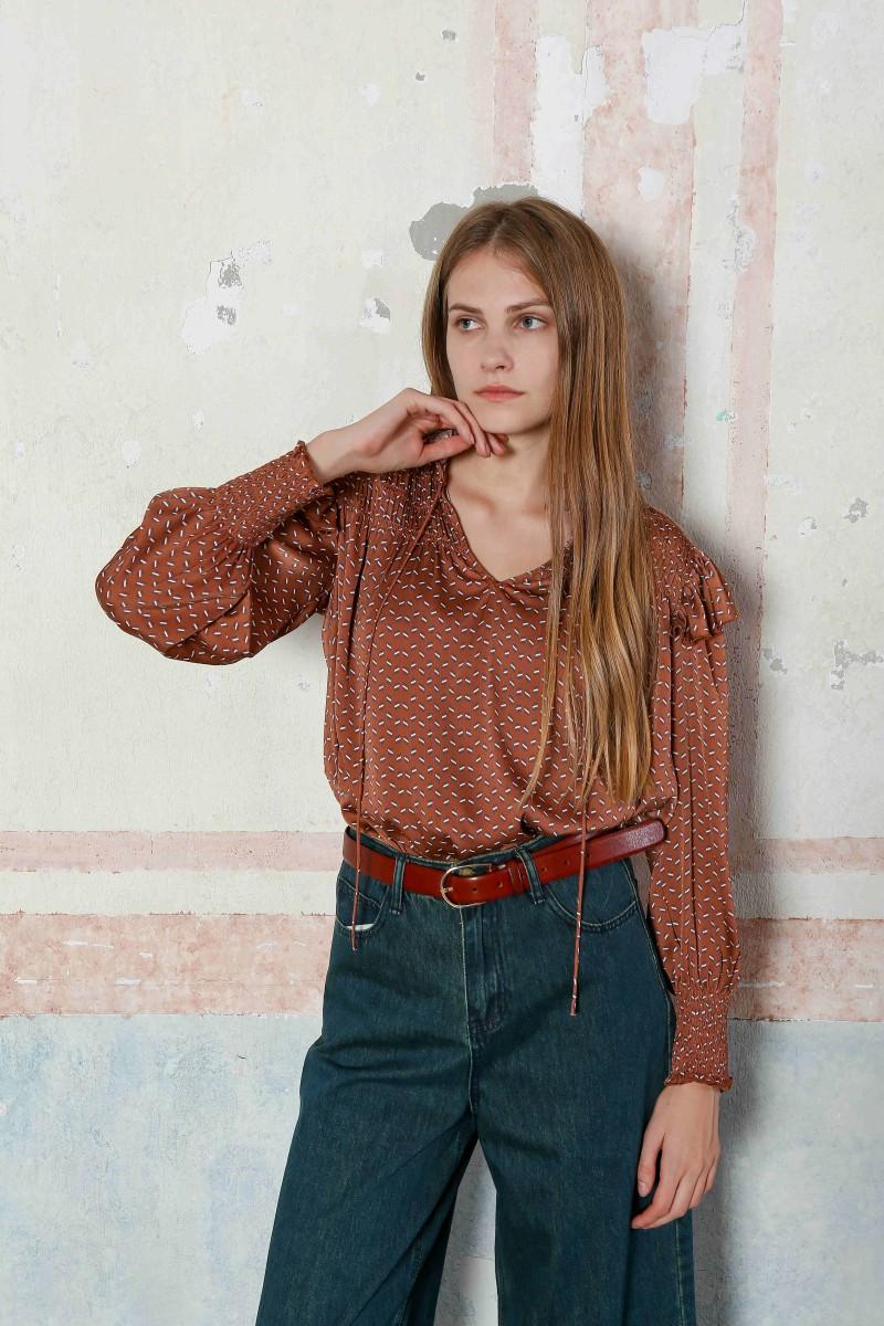 See U Soon Blouse 24212188 Brick