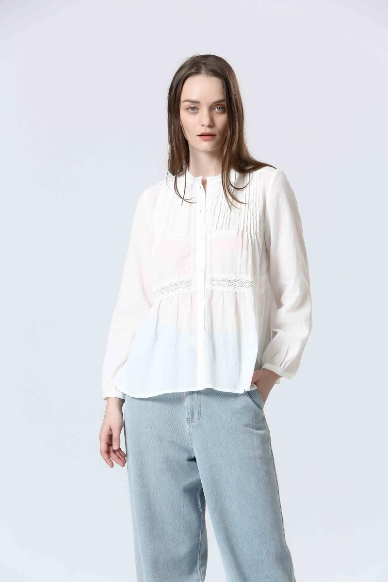see u soon Blouse S25111315 offwhite