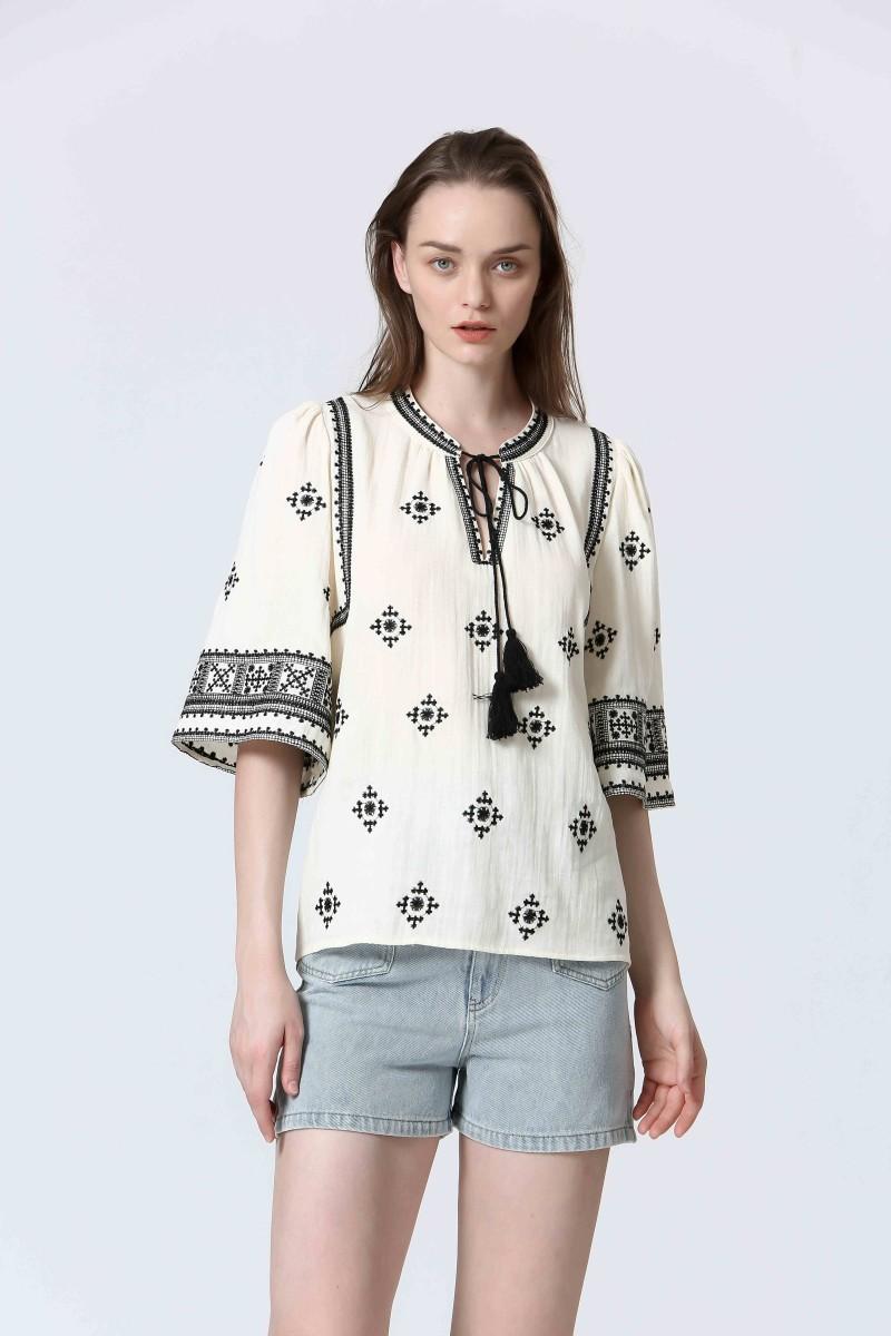 See U Soon Blouse S25112232 Beige