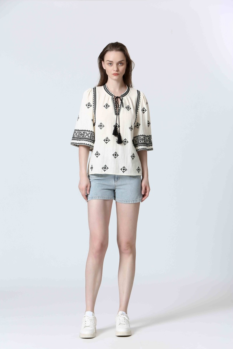 See U Soon Blouse S25112232 Beige