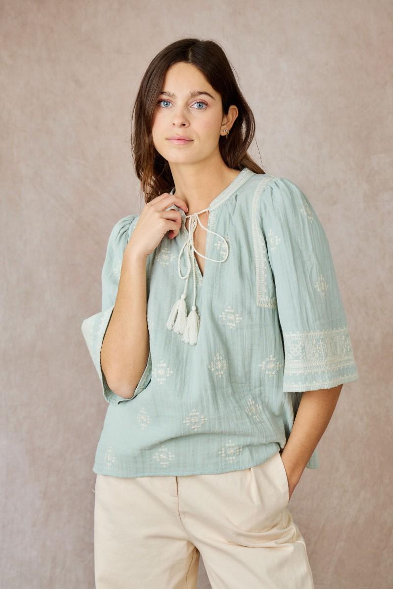 See U Soon Blouse S25112232 Green