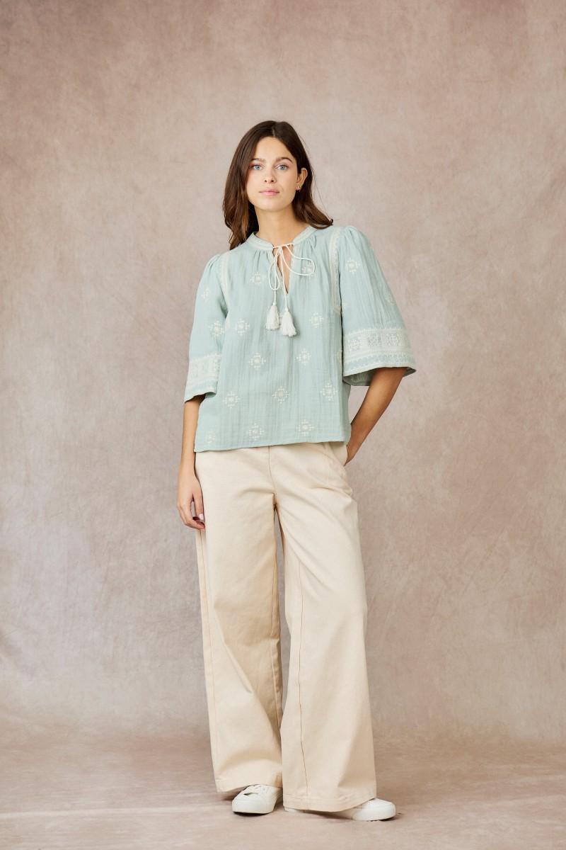 See U Soon Blouse S25112232 Green