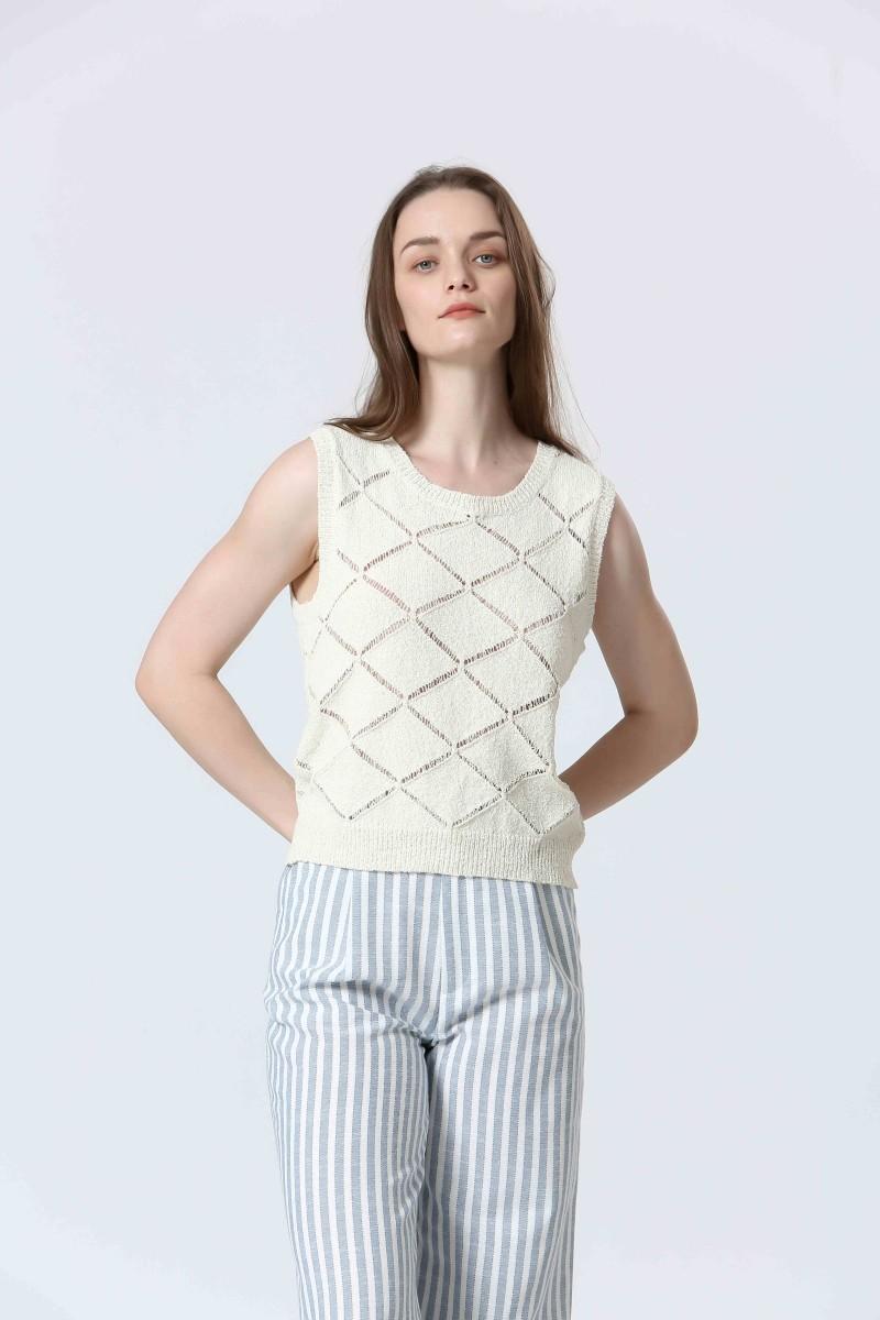 See U Soon Top S25103001 Offwhite