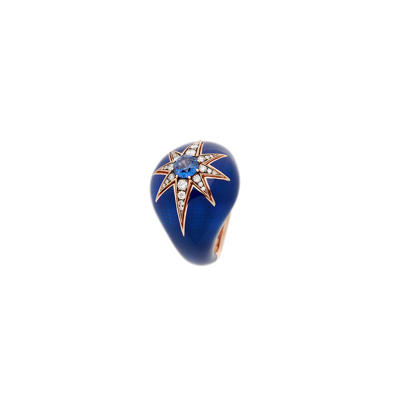 selim mouzannar Aïda Bague Bleu MarineSaphir Bleu - Diamants