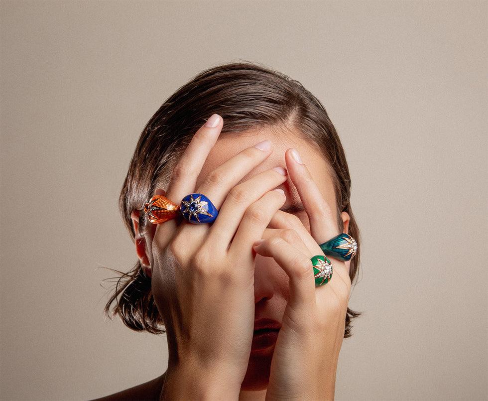 Selim Mouzannar Aïda Bague OrangeSpessartine - Diamants