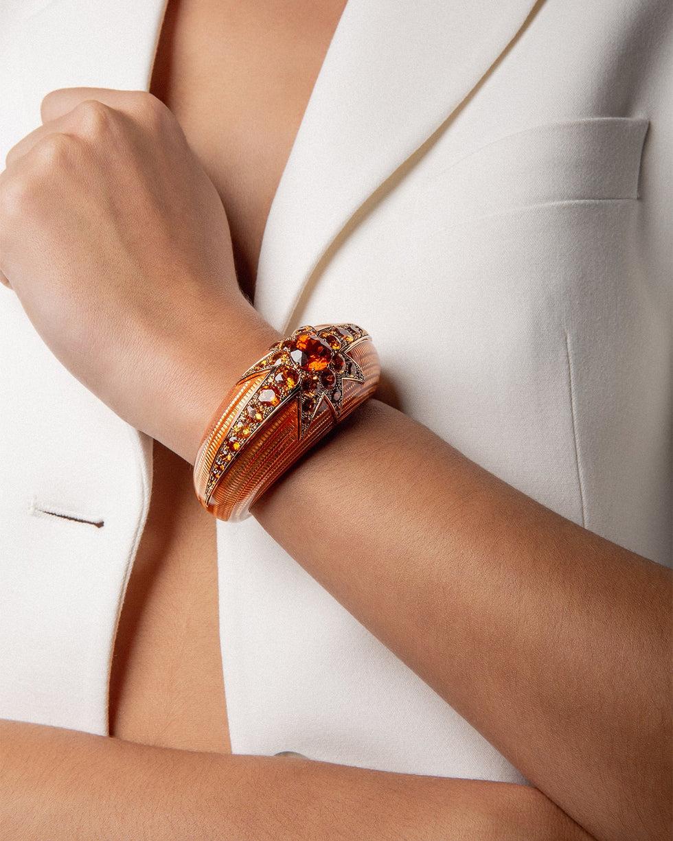 Selim Mouzannar Aïda Bracelet OrangeSpessartite - Saphirs - Diamants