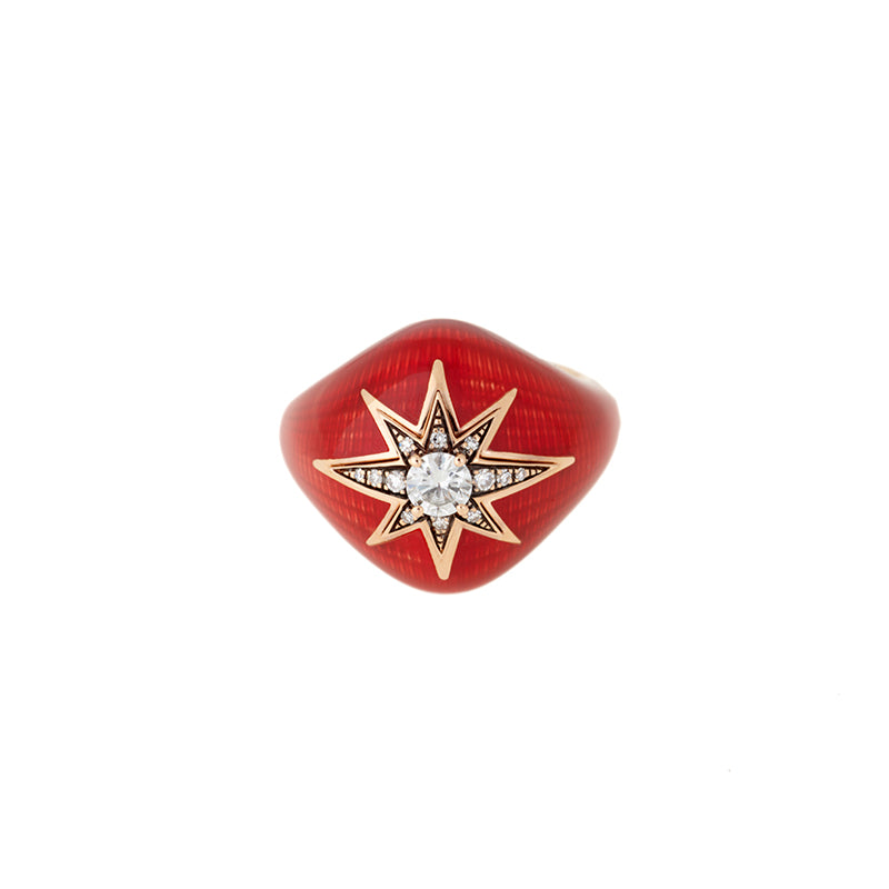 Selim Mouzannar Aïda Chevalière Rouge RouilleDiamants