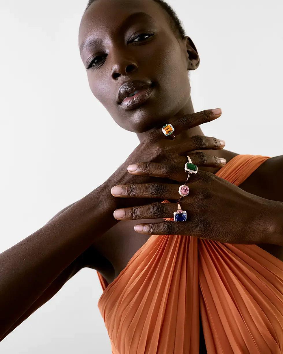 Selim Mouzannar Bague GemmaTourmaline Verte - Diamants