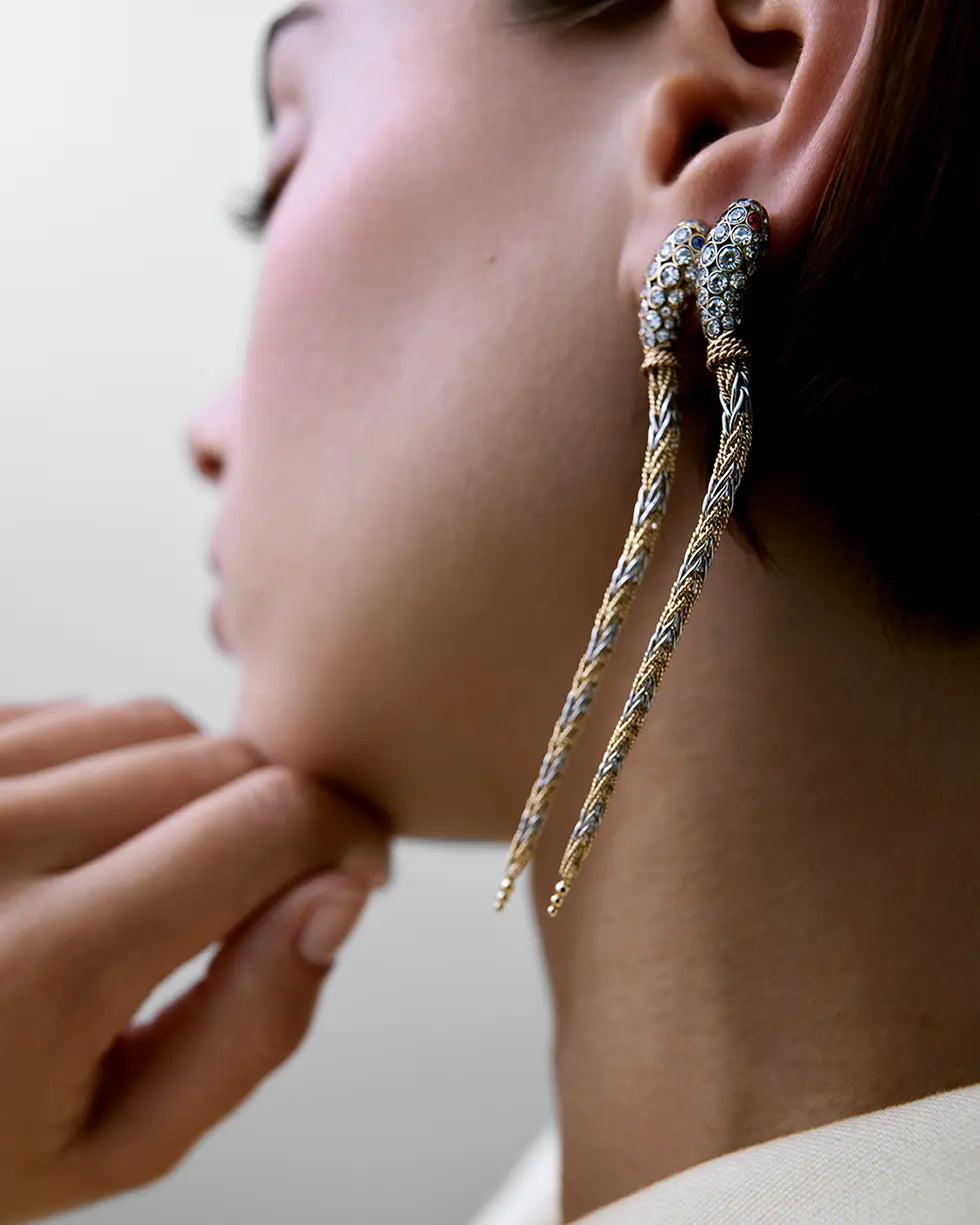 Selim Mouzannar Basilik Boucle D'oreilleDiamants - Spinelles