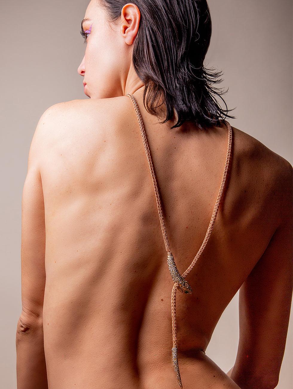 Selim Mouzannar Basilik CollierDiamants - Diamants Jaunes - Emeraudes