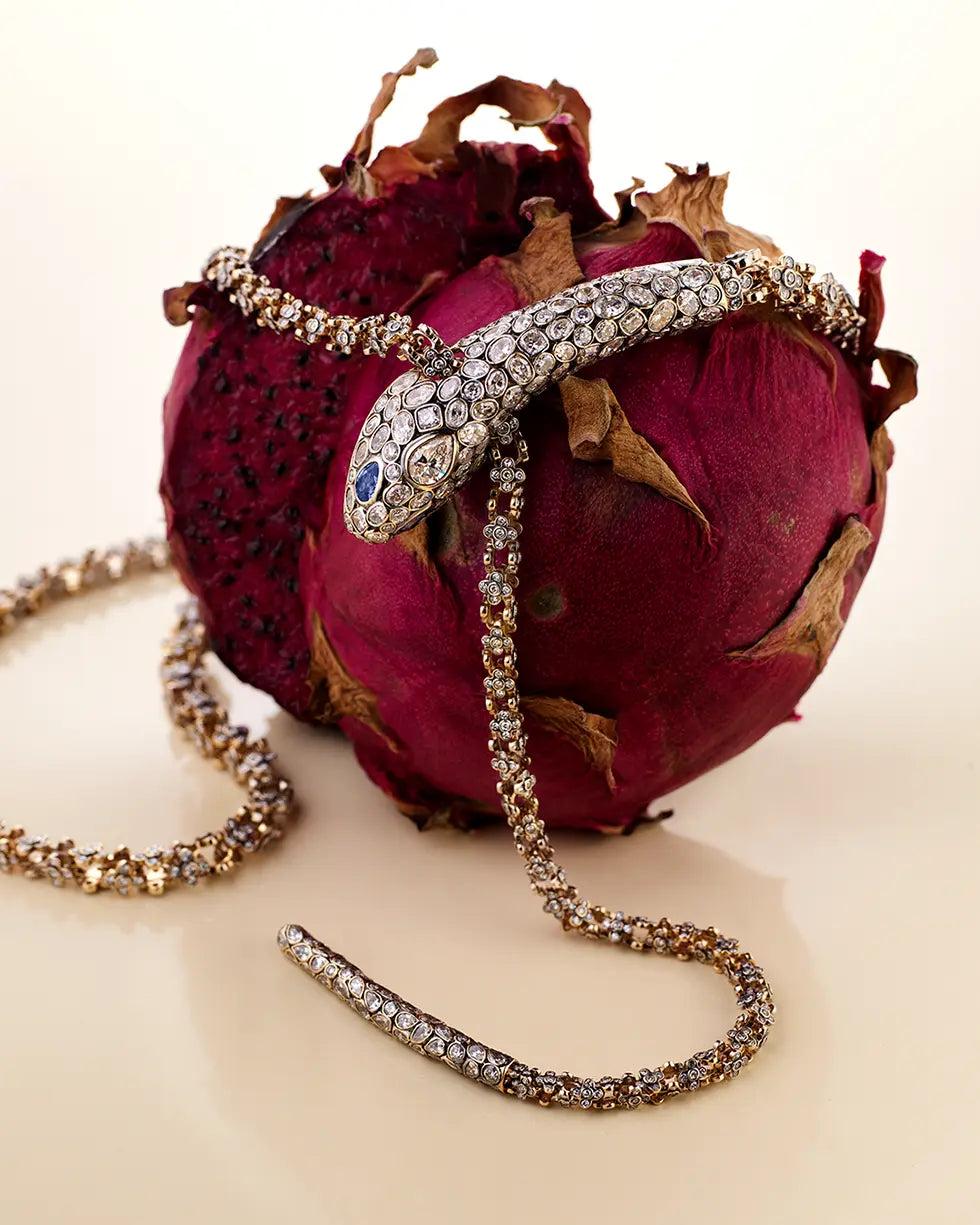 Selim Mouzannar Basilik CollierDiamants - Saphirs Bleus