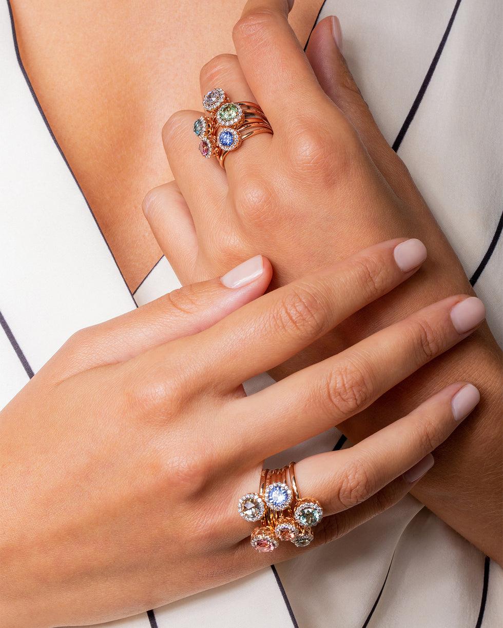 Selim Mouzannar Beirut BagueTourmaline Rose - Diamants