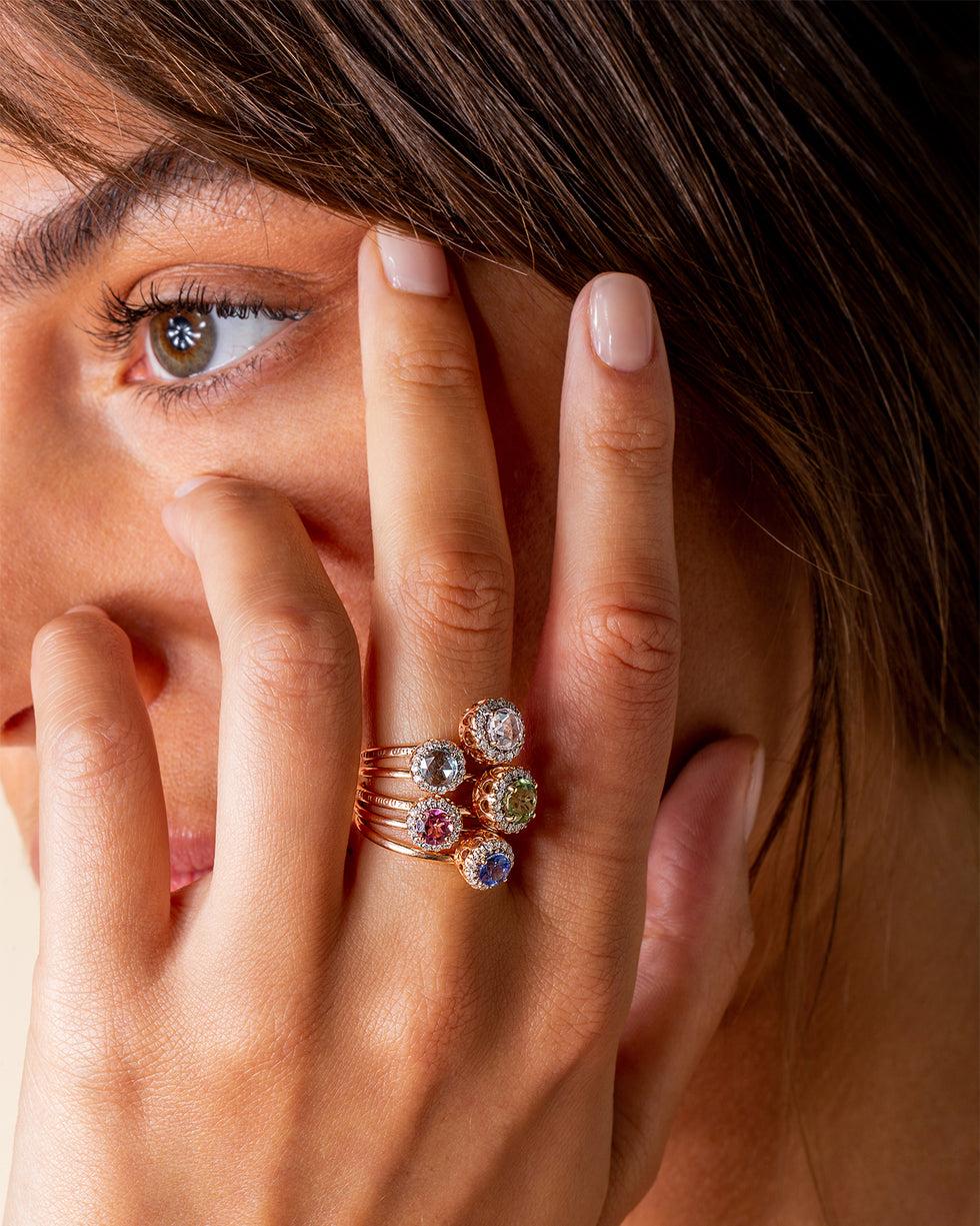 Selim Mouzannar Beirut BagueTourmaline Rose - Diamants