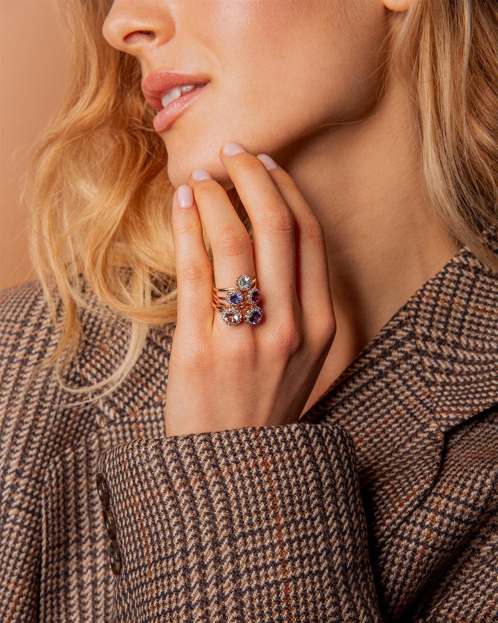 Selim Mouzannar Beirut BagueTourmaline Rose - Diamants