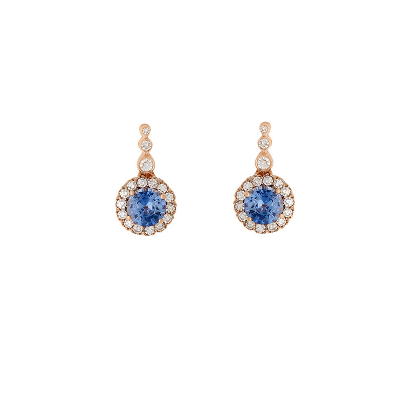 Selim Mouzannar Beirut Boucles D'oreillesSaphirs Bleus - Diamants