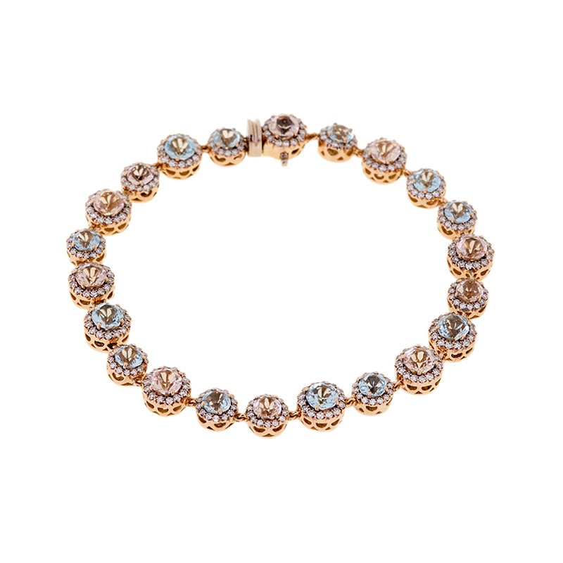 selim mouzannar Beirut BraceletAigue-Marines - Morganites - Diamants