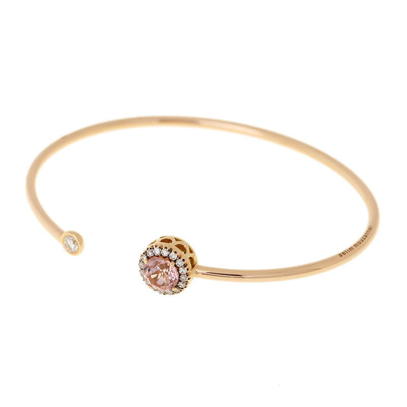 Selim Mouzannar Beirut BraceletTourmaline Rose - Diamants