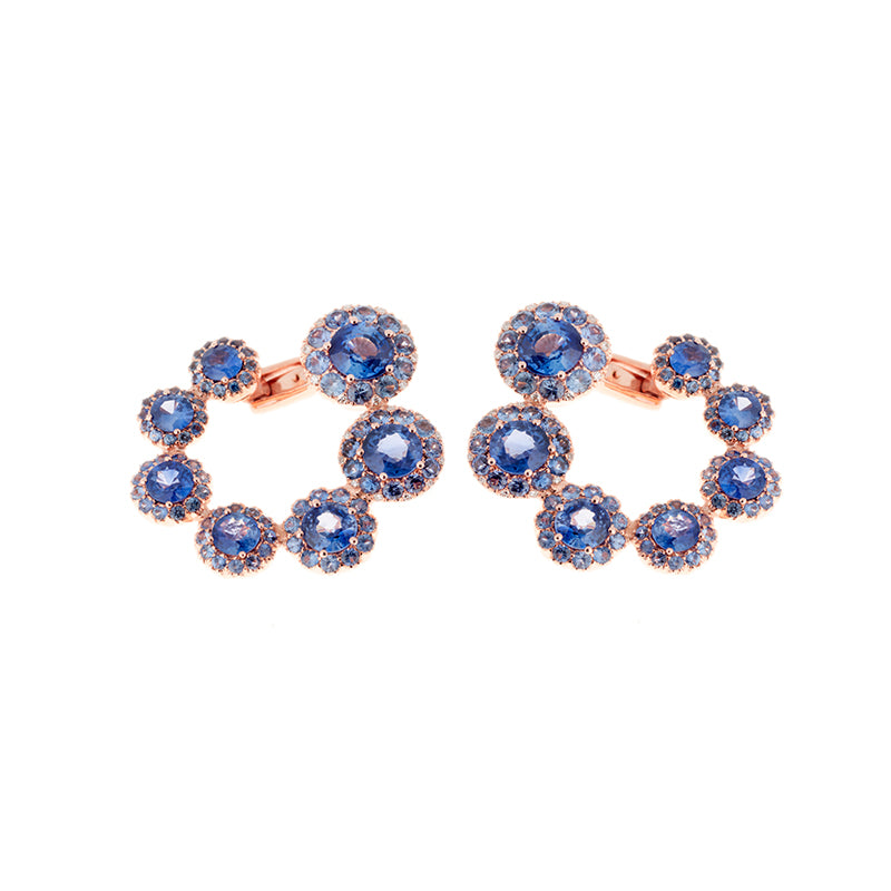 selim mouzannar Beirut Circle Boucles d'oreillesSaphirs bleus - Diamants