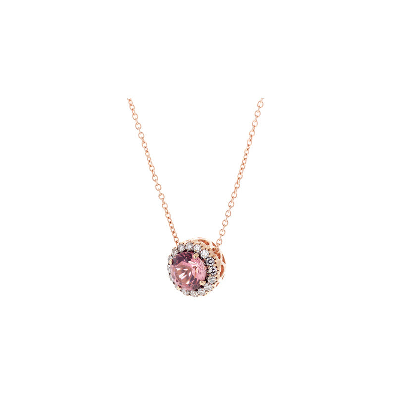 Selim Mouzannar Beirut PendentifTourmaline Rose Clair - Diamants
