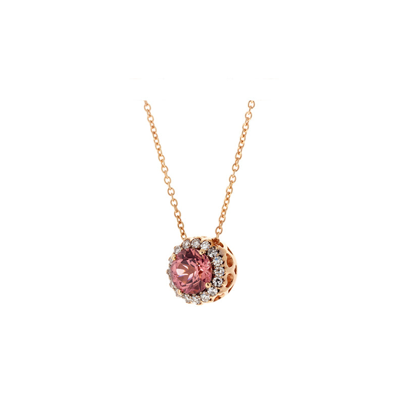 Selim Mouzannar Beirut PendentifTourmaline Rose - Diamants