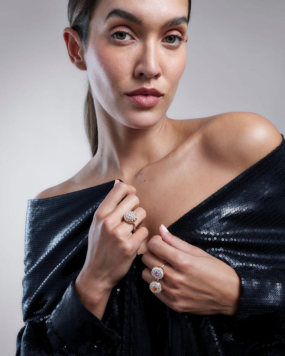 Selim Mouzannar Beirut Rosace BagueSpessartine - Diamants