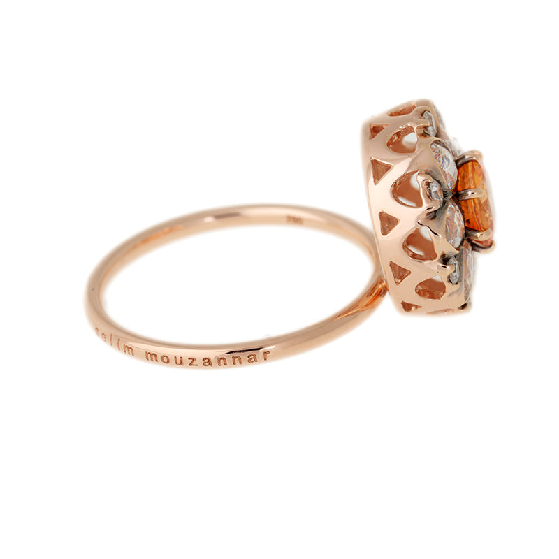 Selim Mouzannar Beirut Rosace BagueSpessartite - Diamants