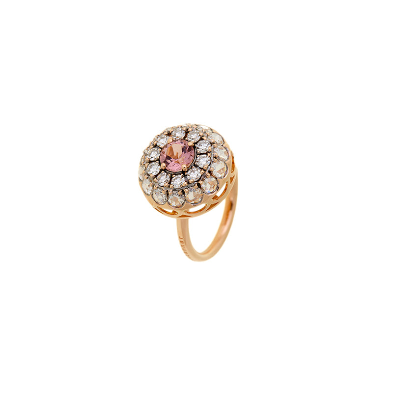 selim mouzannar Beirut Rosace BagueTourmaline Rose - Diamants