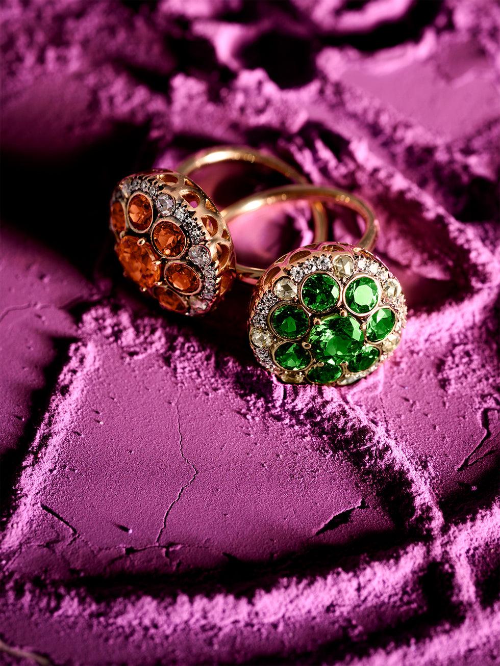 Selim Mouzannar Beirut Rosace BagueTsavorites - Diamants