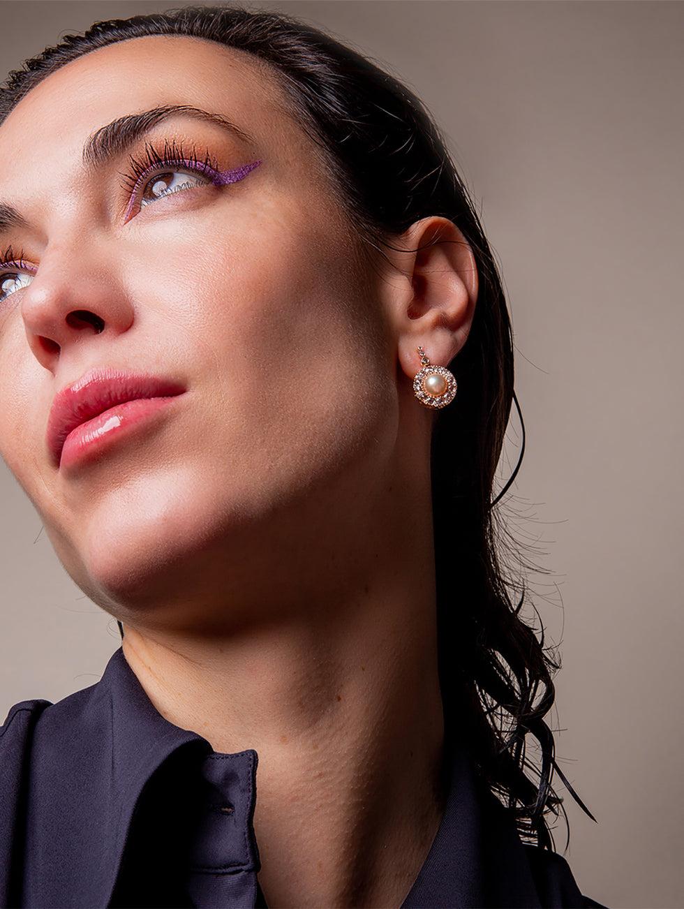 Selim Mouzannar Beirut Rosace Boucles D'oreilles- PerlesDiamants