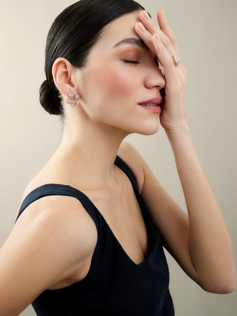 Selim Mouzannar Beirut Rosace Boucles D'oreillesDiamants